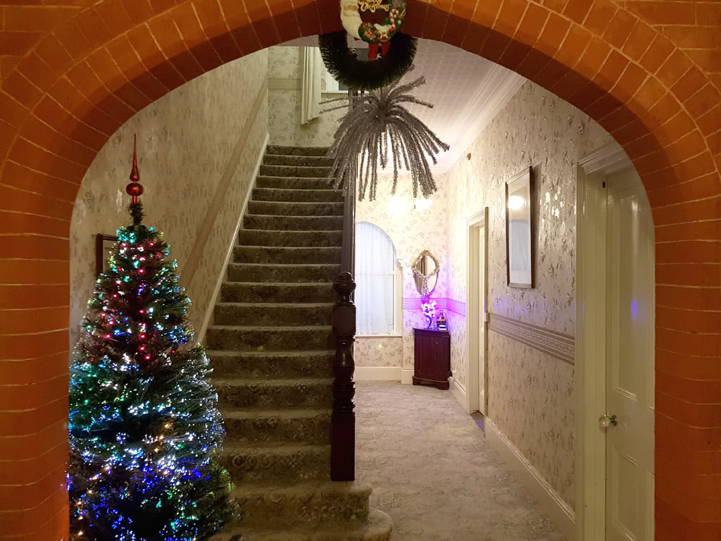 Christmas at the Grange, the hall towards the kitchen