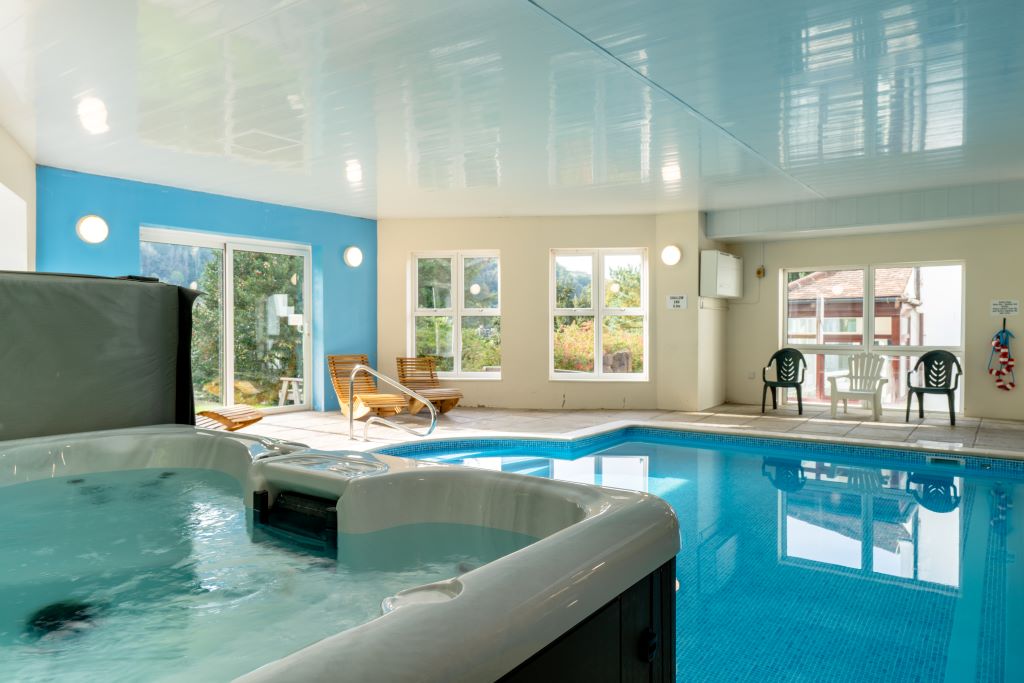 Relax in the hot tub